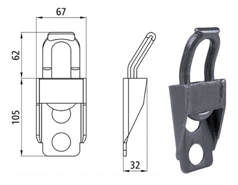 295.132743 СКОБА КРЕПЛЕНИЯ ГРУЗА