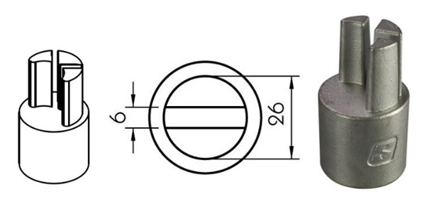 670.999210 ПЕРЕХОДНИК ДЛЯ АЛЮМИНИЕВОГО ПРОФИЛЯ НАТЯЖЕНИЯ ТЕНТА, НИЖНИЙ