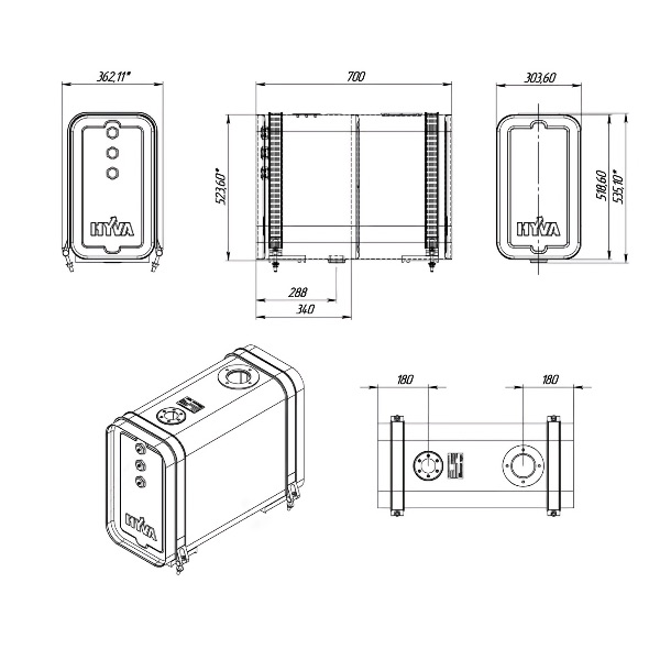 Масляный бак CM-100L/82L-68L-54L-MF без фильтра Масляный бак CM-100L/82L-68L-54L-MF без фильтра