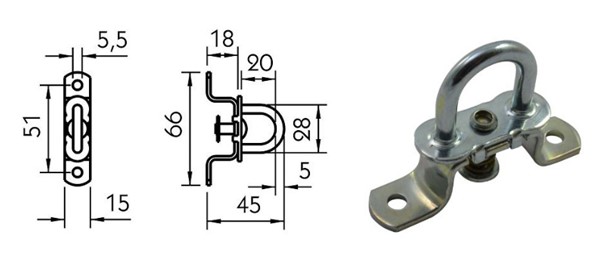 320.131127 ПЕТЛЯ ДЛЯ ТАМОЖЕННОГО ТРОСА ФИКСИРУЮЩАЯ