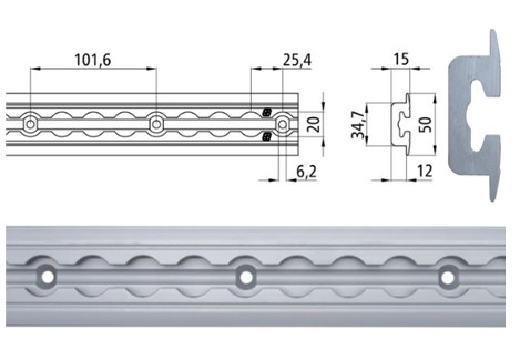 142.138034 АНКЕРНАЯ РЕЙКА С ПРОФИЛЕМ AIRLINE 4004-AL 2997MM